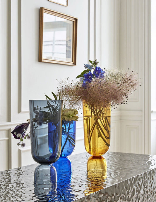 BOTTOMS UP VASE (NAVY BLUE)